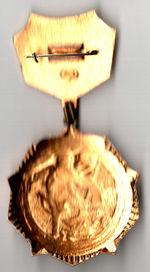 Знак нагрудный "25 лет Победы в войне 1941-1945 гг." алюминий, эмаль, Щербинский завод, СССР, 1970 г.