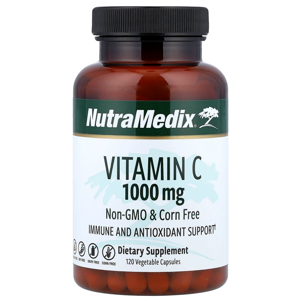 NutraMedix, Витамин C, 1000 мг, 120 растительных капсул
