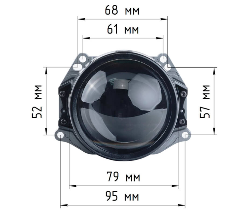 Билед модули Aozoom K7 Dragon Knight (4 поколение) 2025 3.0 дюйма, 2 чипа, 5500K, 12V, 55W/82W, крепление 3R (комплект, 2шт)