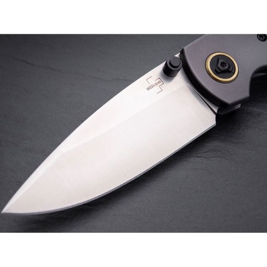 Складной нож Boker 01BO177 Gulo Pro Marble CF c клинком из стали D2, рукоять титан / карбон