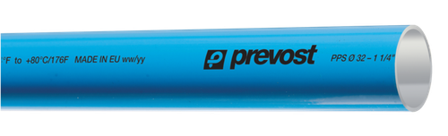 Алюминиевая голубая труба для подачи сжатого воздуха, диам. 32 мм х 5,5 м