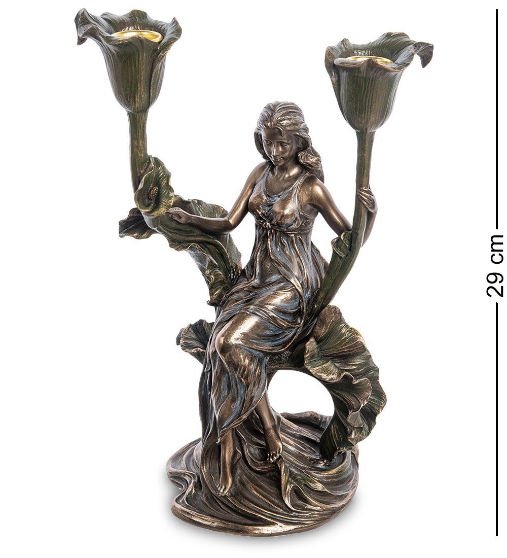 Veronese WS-971 Статуэтка-подсвечник «Девушка с цветами»