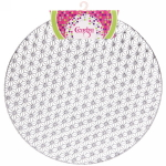 Салфетка плетеная 38см «Снежинка» серебро