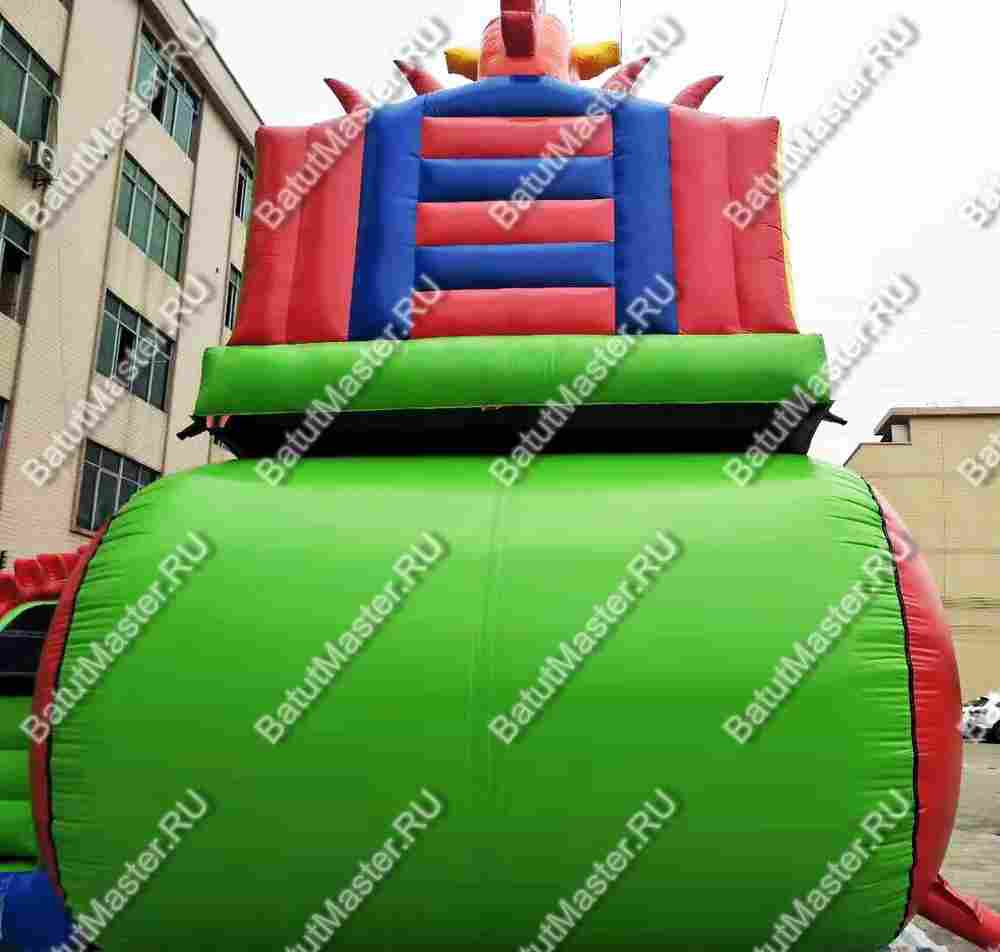 Большая надувная горка "Три дракона" 11*8*8 м