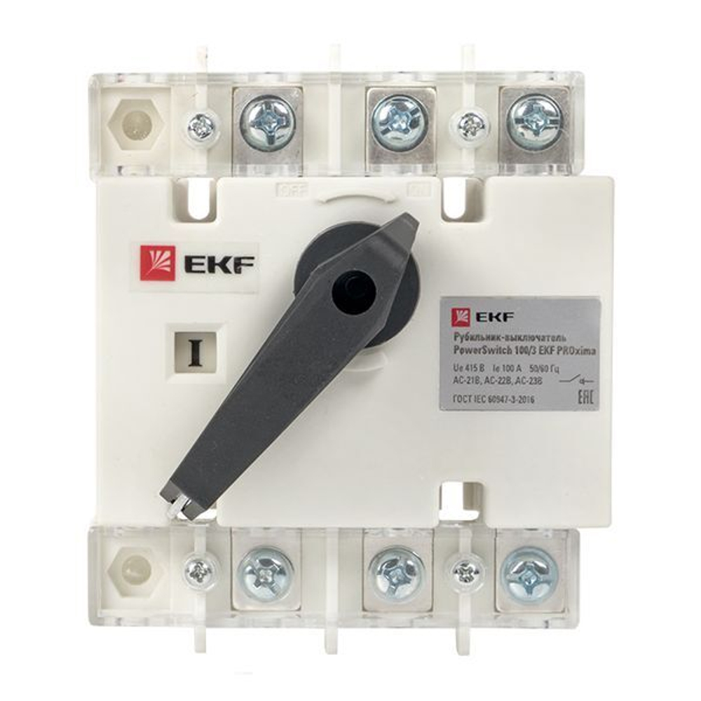 Рубильник-выключатель 100A 3P c рукояткой управления для прямой установки PowerSwitch EKF
