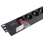 Блок розеток 19", 7 розеток EKF TRP-HPD-LS-10A-7SH-C14