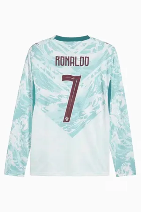 Футболка с длинными рукавами Puma Portugal 2026 Away Ronaldo 7 - бирюзовый