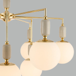 6580/9C CLASSI LN26 36 французское золото, серый/белый металл, керамика/стекло Люстра потолочная E14 9*40W 220V VIVIEN