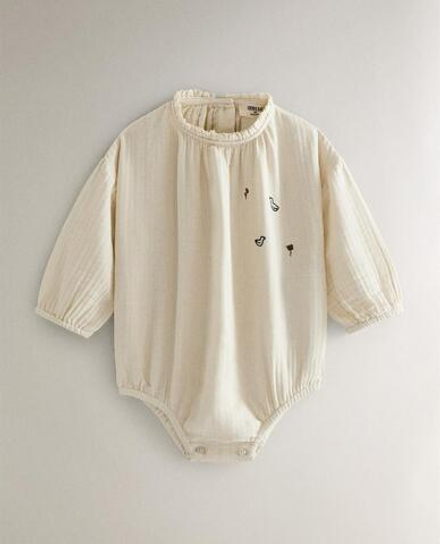 ZARA HOME ДЕТСКИЙ КОМБИНЕЗОН, КРЕМОВЫЙ