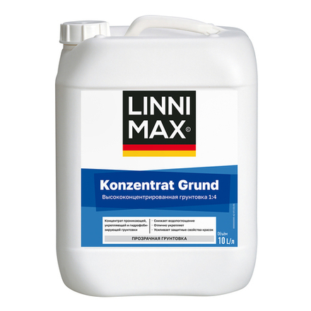 Грунтовка глубокого проникновения концентрат 1:4 Linnimax Konzentrat Grund, 10 л