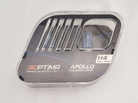 Галогенные лампы Optima Apollo H4 White 4500K, комплект 2 лампы
