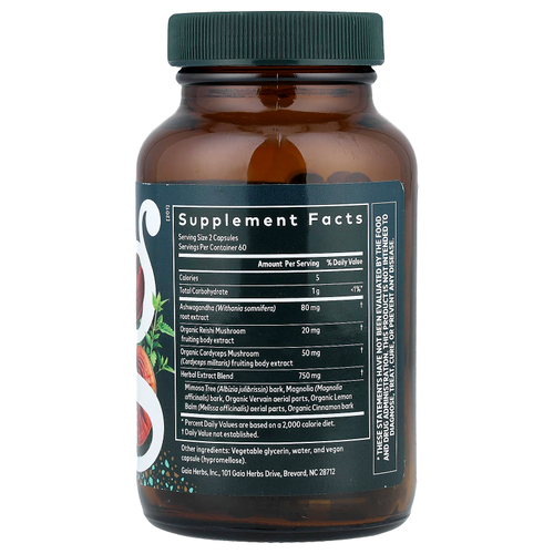 Gaia Herbs, Adrenal Health®, восстановление во время сна, 120 капсул Liquid Phyto-Caps®