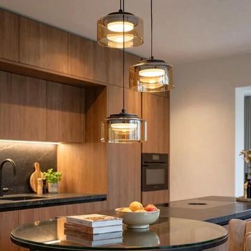 Подвесной светильник 3*GX53 CL243031 черный/прозрачный/шампань ESPACE Citilux