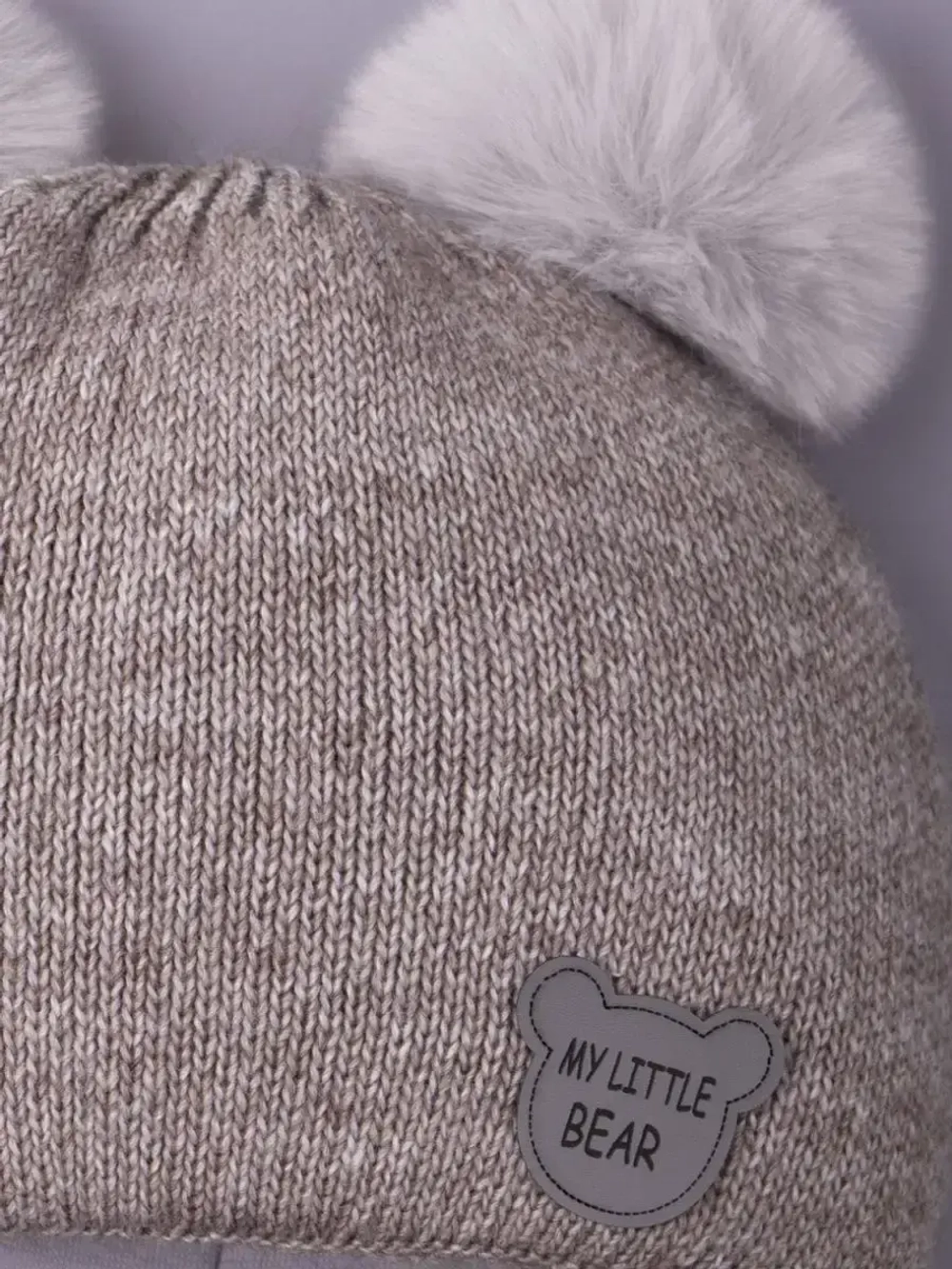 Шапка детская зимняя вязаная с ушками