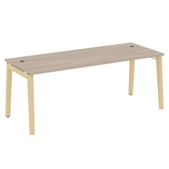 Onix Wood Direct Стол руководителя OW.SRR-6.8 Дуб Аттик/Дуб Светлый/Металл Белый 1980*800*750