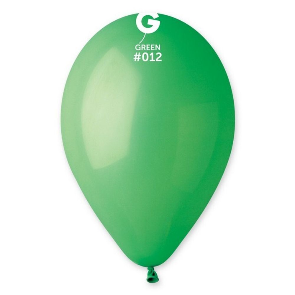 Воздушные шары Gemar, цвет 012 пастель, зелёный, 100 шт. размер 12&quot;