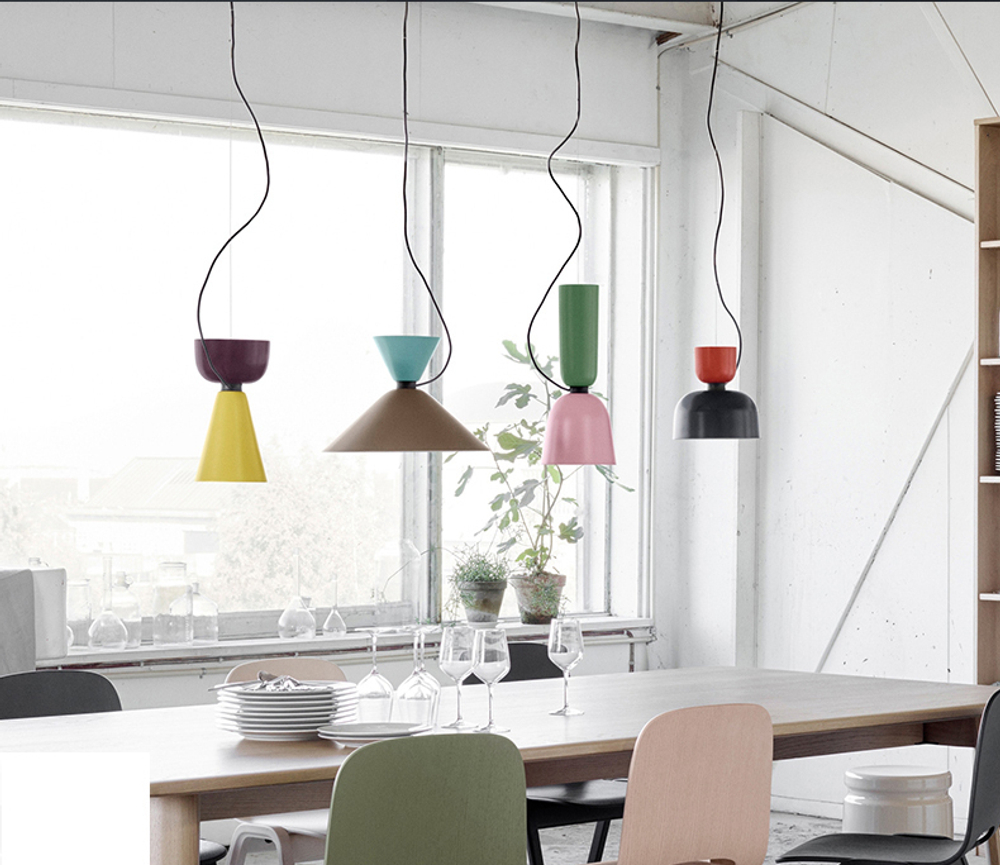 Pendant design lamp Hem Alphabeta by Luca Nichetto (C)