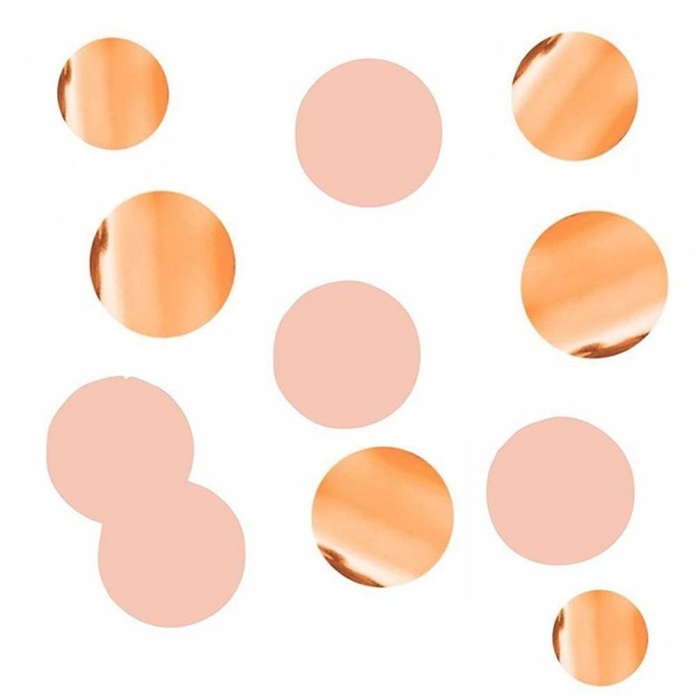 Конфетти Круг нежно-розовый микс фольга-тишью 2,5 см, 30 г. #1707505