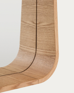 Salaya Зеркало в раме из ламинированной фанеры ясеня в натуральной отделке, 90 x 60