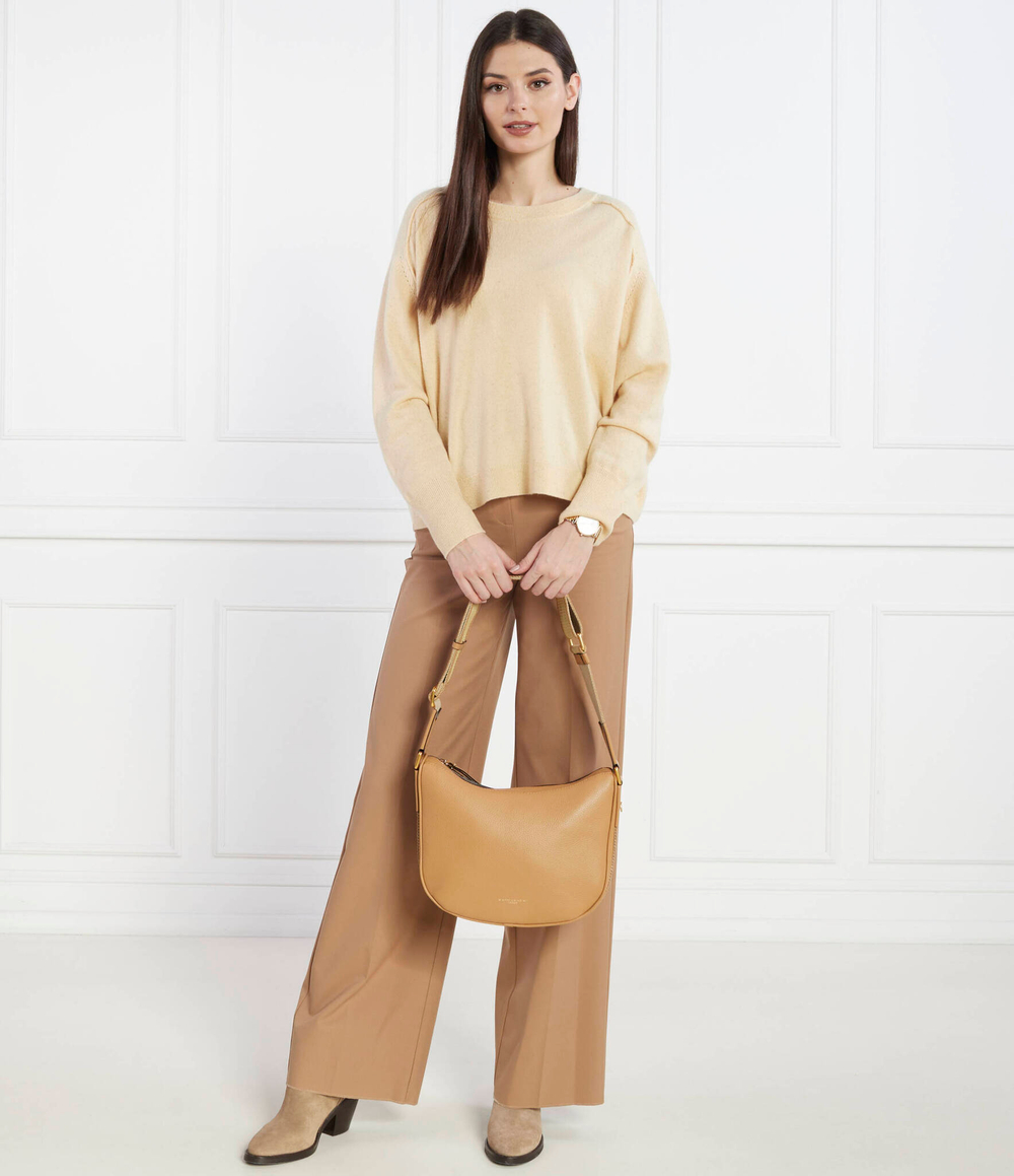 Кожаная сумка хобо borsa pelle GIANNI CHIARINI - коричневый(BS 10635 GRN-NA)