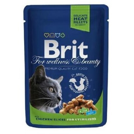 Brit Premium Пауч для стерилизов. кошек "Курица", 85гр