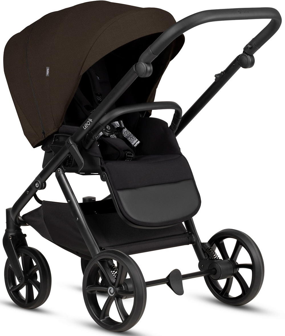 Детская коляска Tutis Leo 3 Plus 3 в 1 с автокреслом Beno Black 1582203 Brown