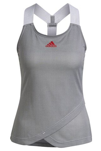 Женский топ теннисный Adidas Y-Tank Primeblue W - серый