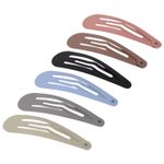 Заколки для волос НАБОР 12 шт., 5 см, клик-клак, матовый, пастельные цвета, MONTE VITA, 457094