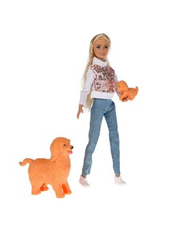 Кукла шарнирная София с питомцами 29см