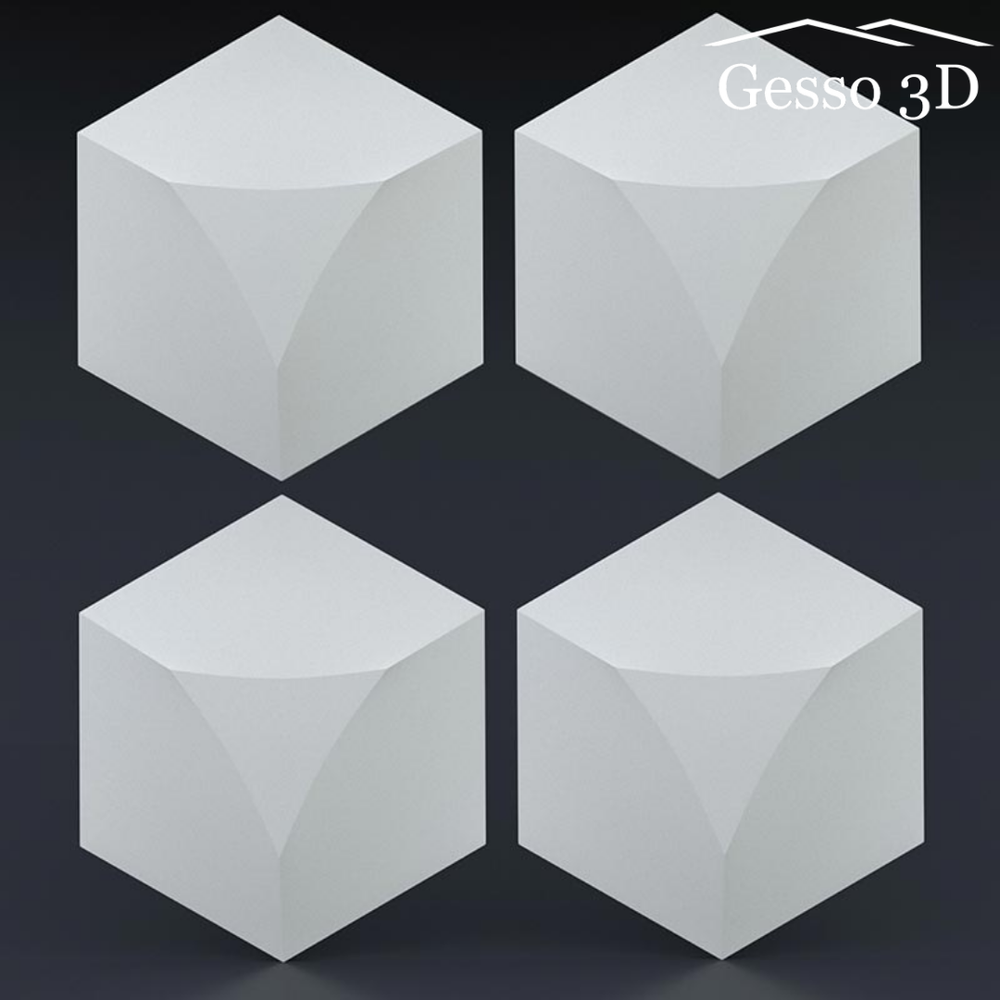 Гипсовая 3D панель Шестигранник выпуклый