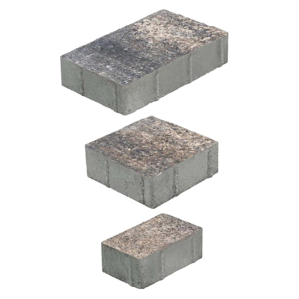 Тротуарная плитка СТАРЫЙ ГОРОД - Листопад гранит Старый замок, комплект из 3 видов плит