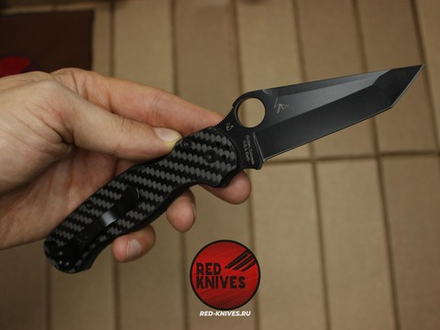 Нож Spyderco Paramilitary 2 Tanto Carbon - карбон рукоять, черный клинок RK/489