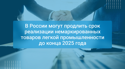 В России могут продлить срок реализации немаркированных товаров легкой промышленности до конца 2025 года