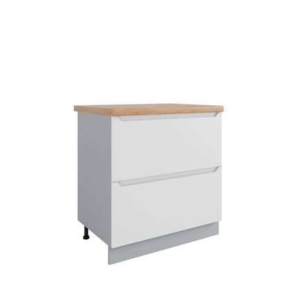 Кухня Модуль КМЯ 800 Тренто Белая кожа