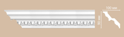 Плинтус потолочный с рисунком Decomaster DT-9808 90х100х2400мм