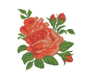 "Алые розы"-4512 ткань с нанесенным рисунком