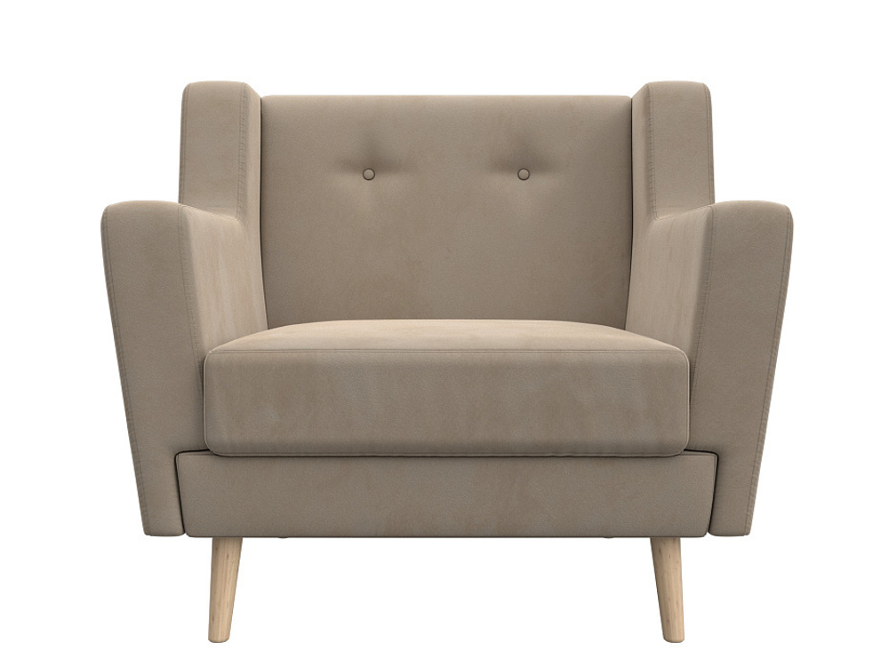 Кресло Брайтон, Бежевый, Велюр, 108864