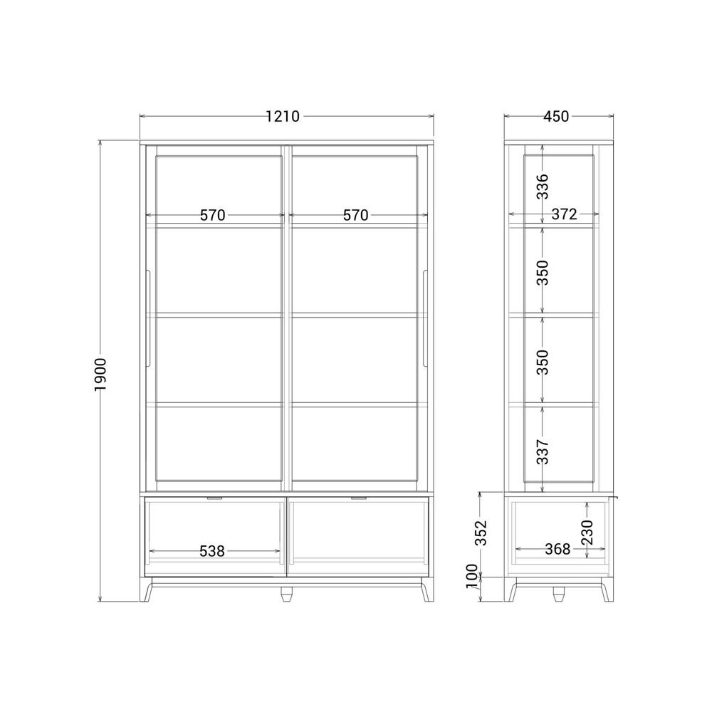 Витрина Case CS176/2