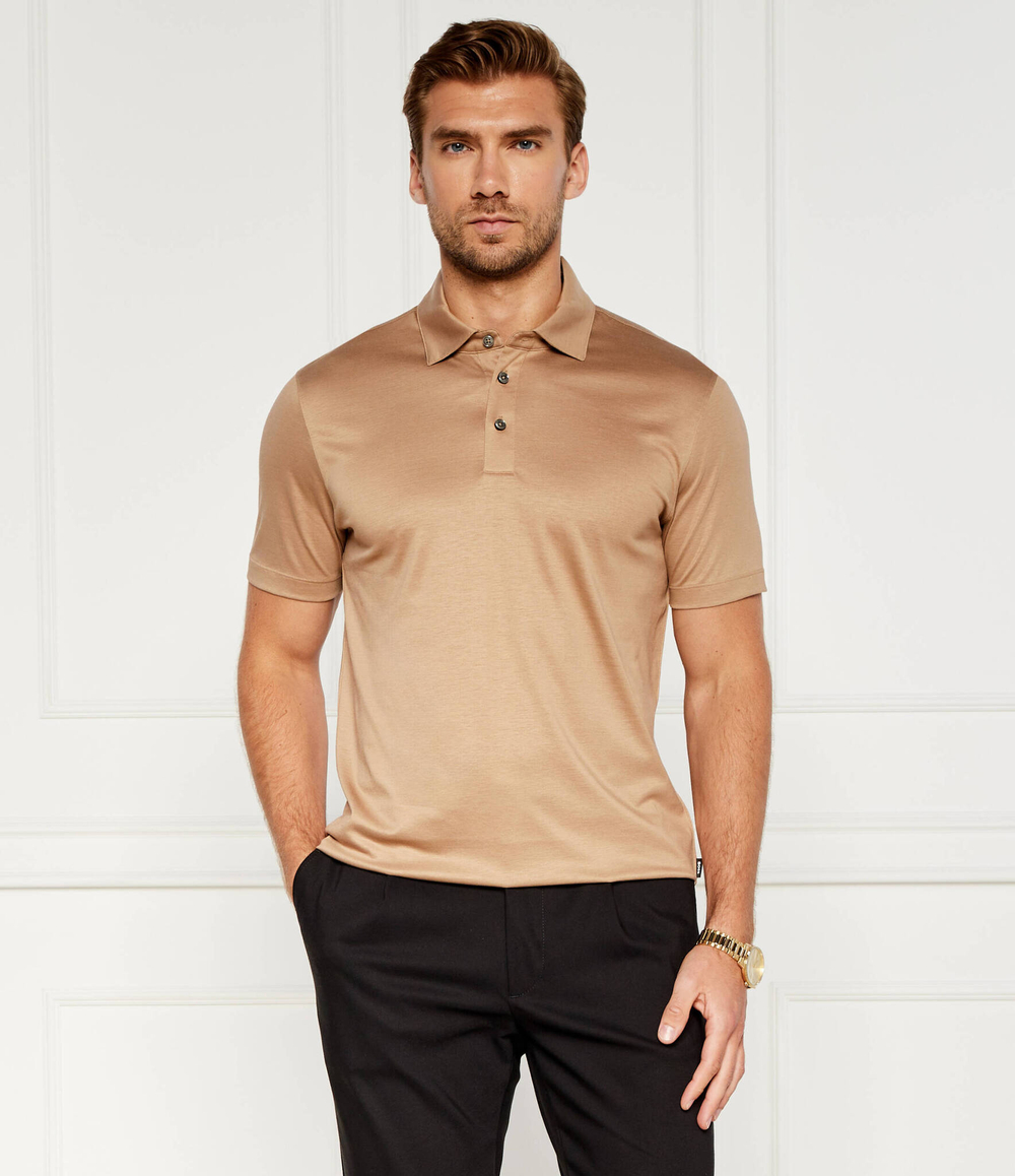 Поло Press 50 BOSS BLACK - бежевый(50513657)