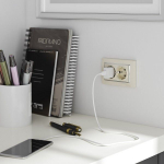 Рамка для двойной розетки Snabb слоновая кость/хром