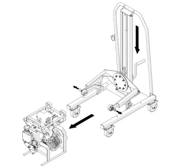 Поворотная передвижная тележка для кромкореза АВМ-14