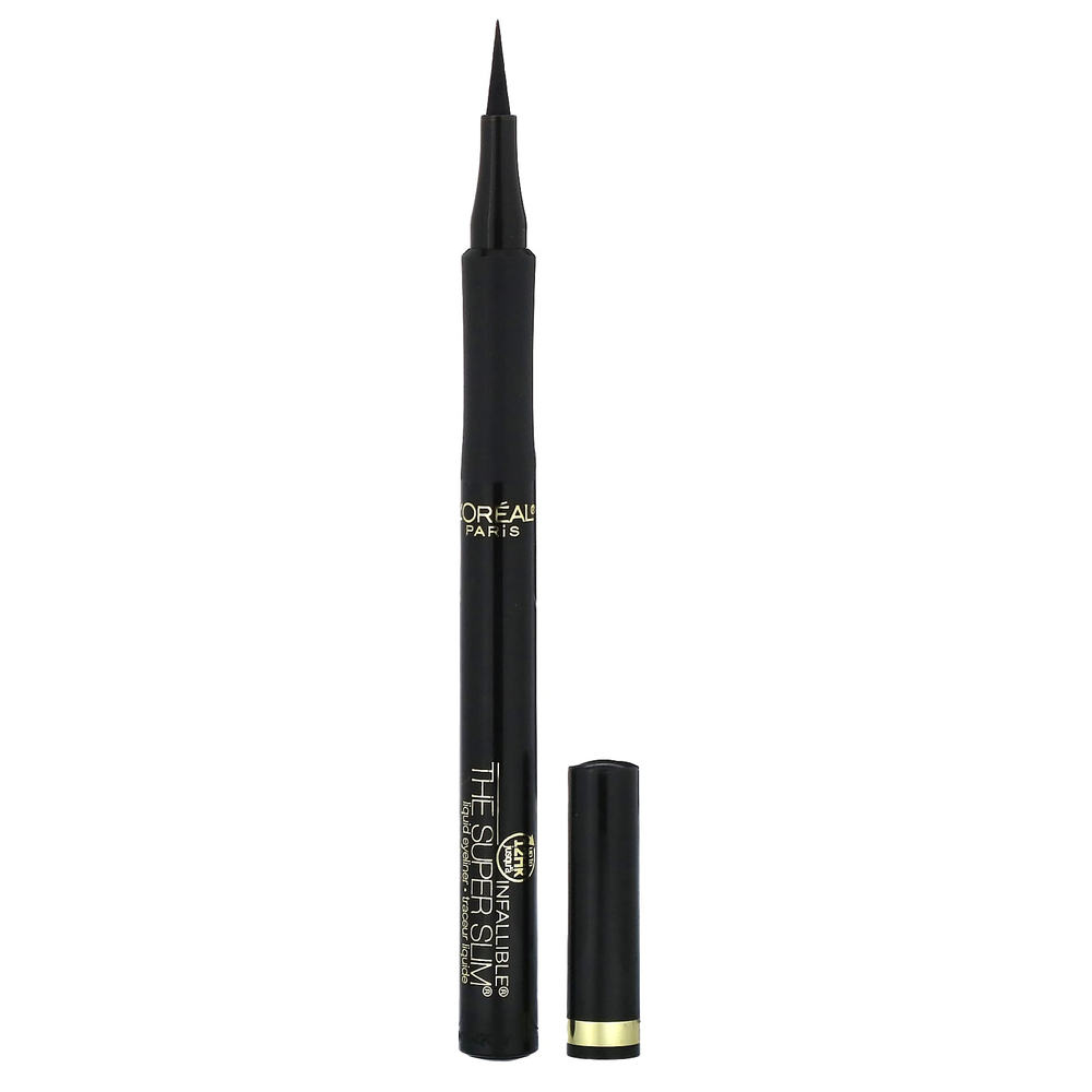 L'Oréal, Infallible, жидкая подводка для глаз Super Slim, 400 черных, 1 мл (0,034 жидк. унц.)