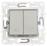 SKANDY Выключатель жалюзи 10А SK-V12N металл никель IEK