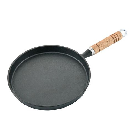 Сковорода чугунная, блинная 23 см, деревянная ручка P.L.-ProffCuisine