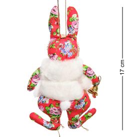 РусКукла RK-460/3 Кукла подвесная «Кролик c колокольчиком»