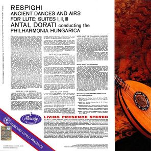 Antal Dorati And Philharmonia Hungarica / Respighi: Ancient Dances And Airs For Lute Suite 1,2,3 (LP)