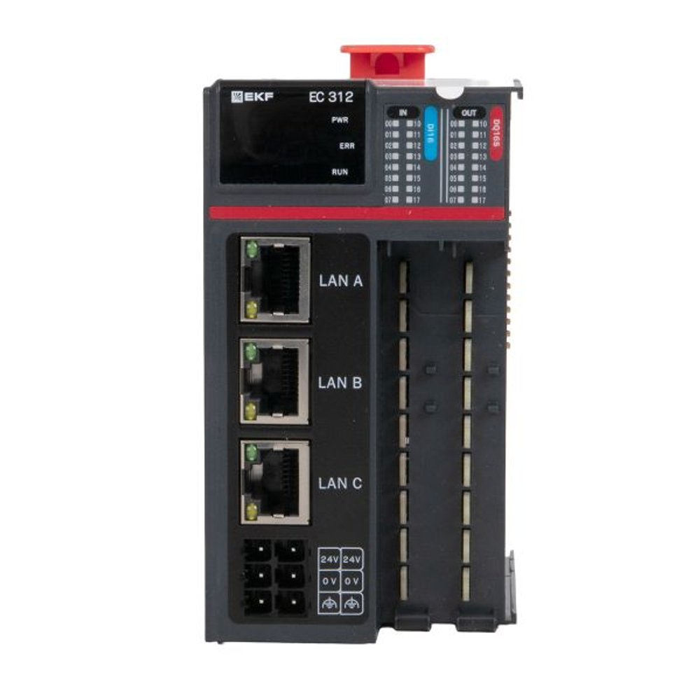 Программируемый логический контроллер (ПЛК) EC312 токоподающий D-CARD EKF