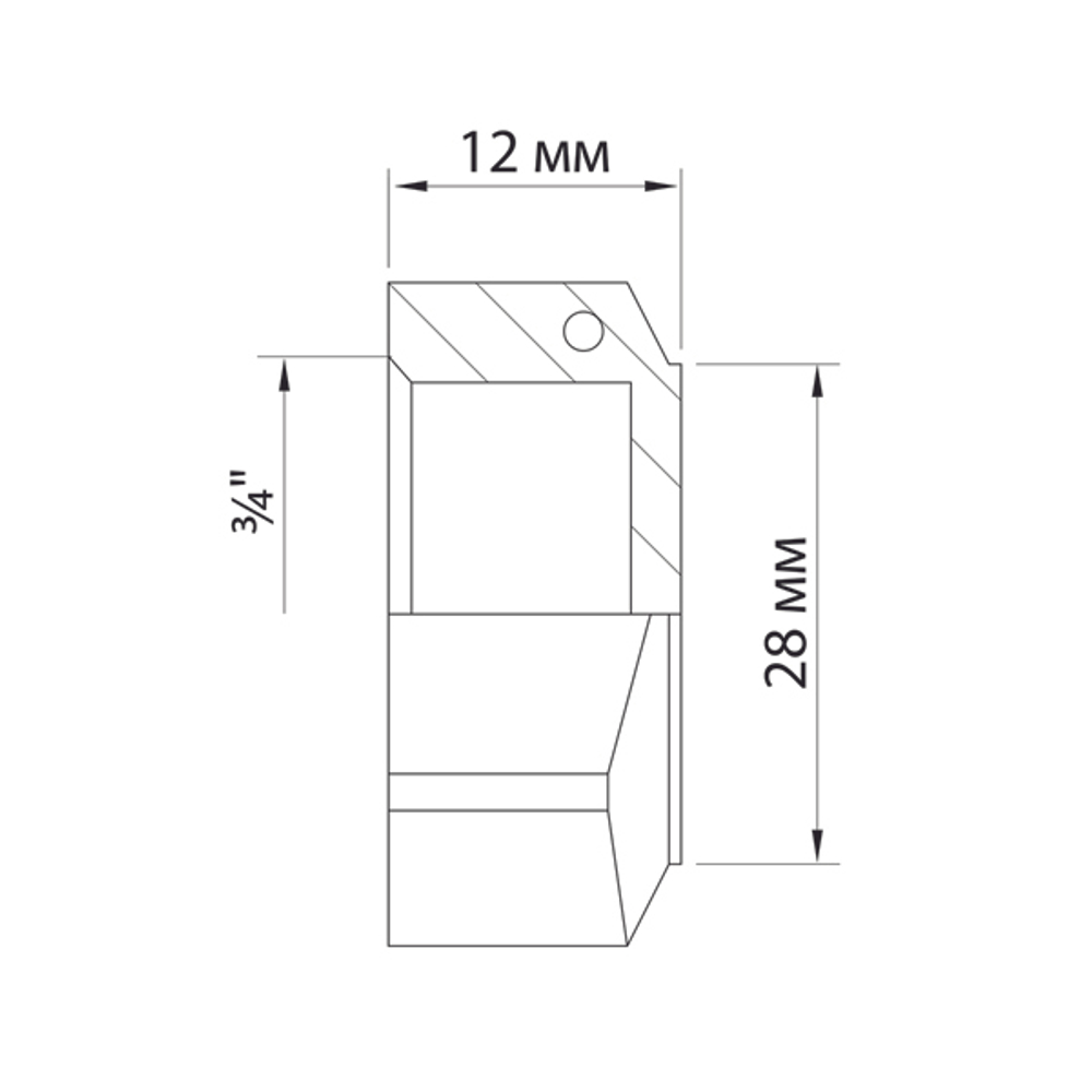 Заглушка 3/4'' вн с контр отв VRT® никель