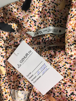 Блузка ZARA для стильного образа, маркировка М, на 46 размер