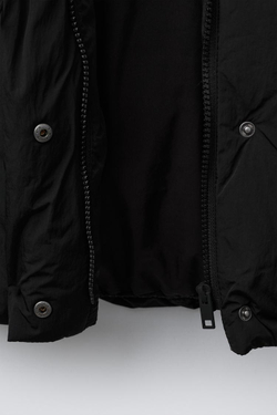 ZARA КУРТКА С КАПЮШОНОМ И БАНТИКАМИ, ЧЕРНЫЙ